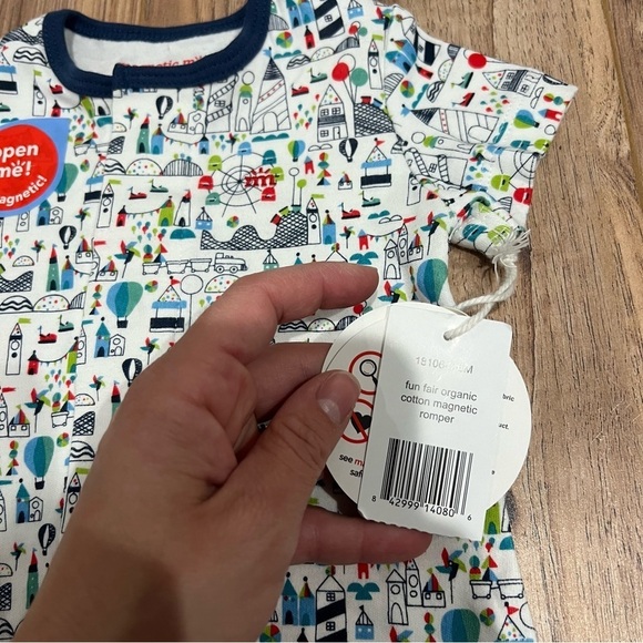 NWT Magnetic Me Organic Cotton Fun Fair Romper Shortall - Picture 5 of 5